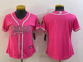 Women's New England Patriots Blank Pink With Patch Cool Base Stitched Baseball Jersey,baseball caps,new era cap wholesale,wholesale hats